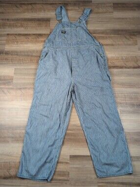 Vintage Osh Kosh B'Gosh Overalls Union Made Sanforized Hickory StripeVestbak USA